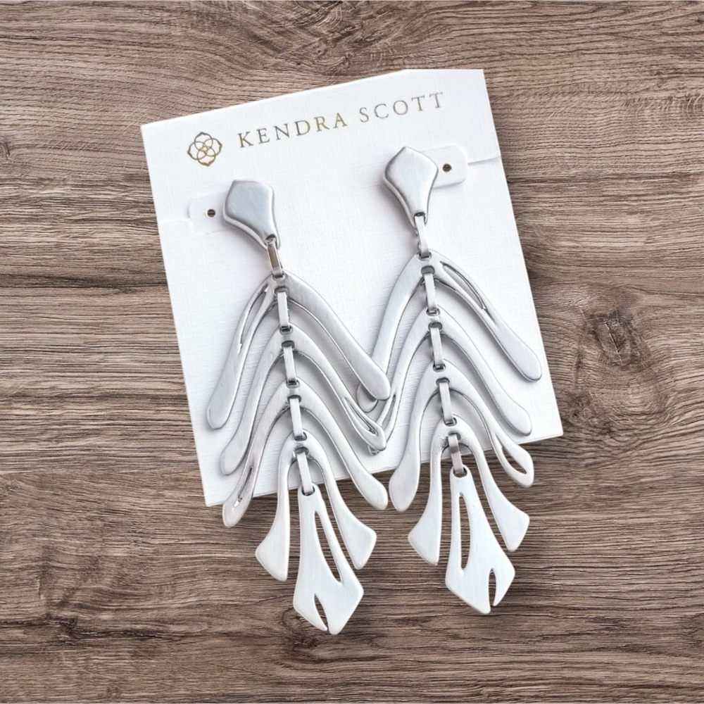 Kendra Scott Luca Silver Statement Earrings